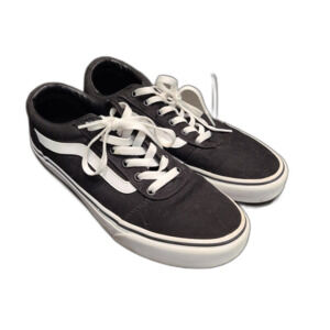Vans Ward Canvas Black White Classic Women Casual Lifestyle Shoes Size 10